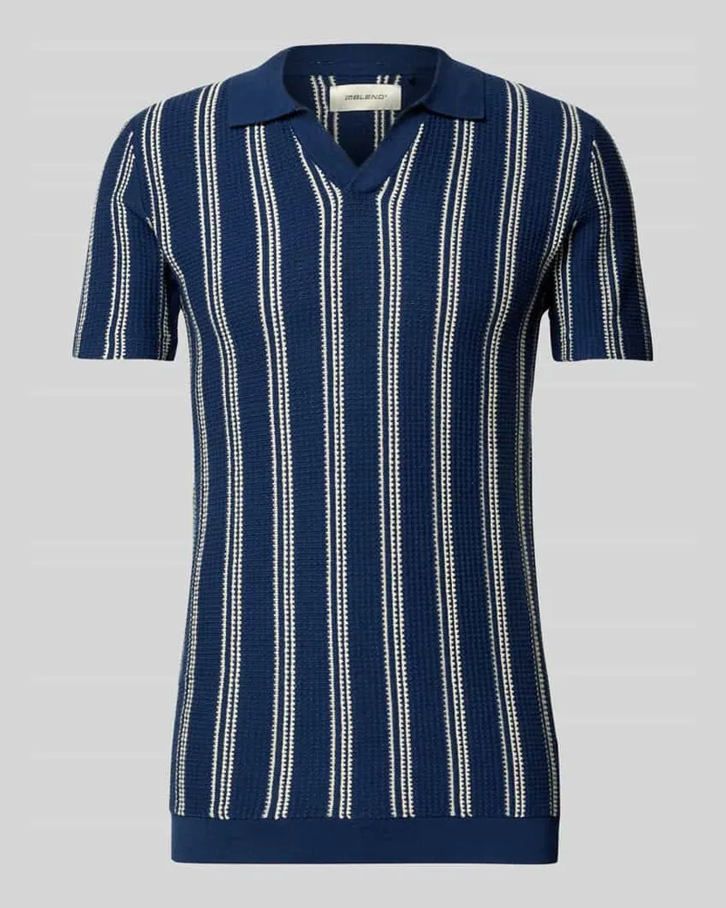 Blend Slim Fit Poloshirt mit gerippten Abschlüssen Modell 'BHAMOS 