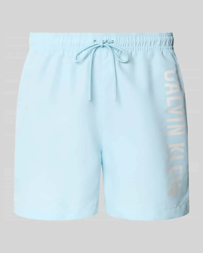 Calvin Klein Badehose mit elastischem Bund Hellblau