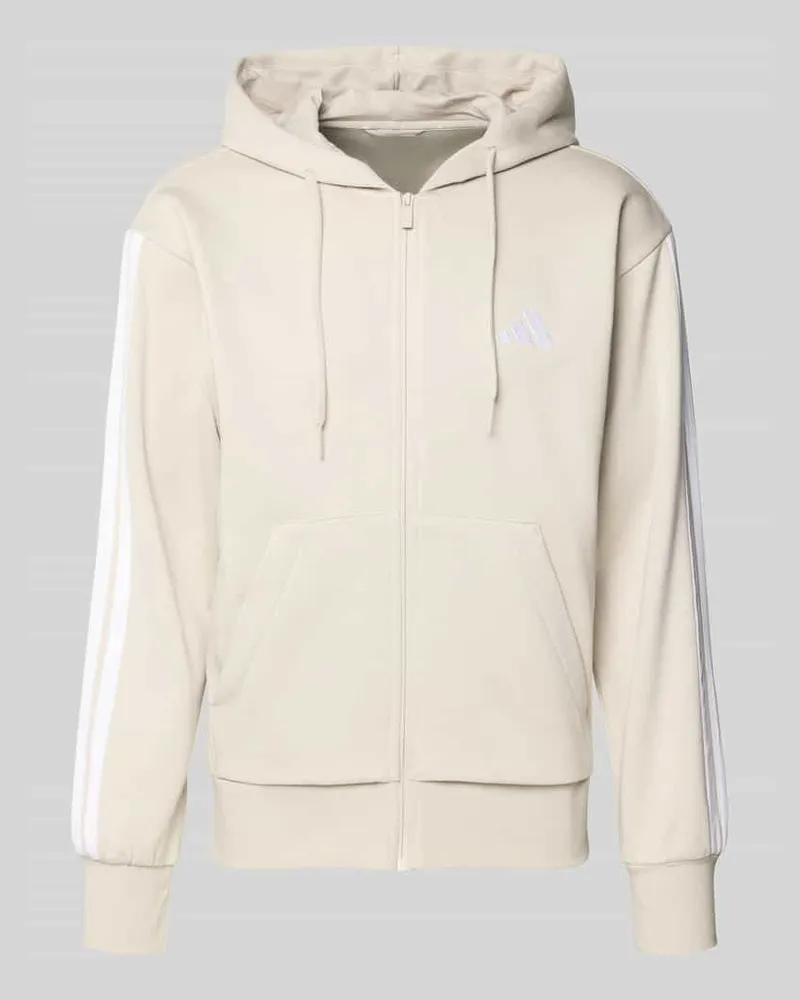 adidas Regular Fit Sweatjacke mit Viskose-Anteil Sand