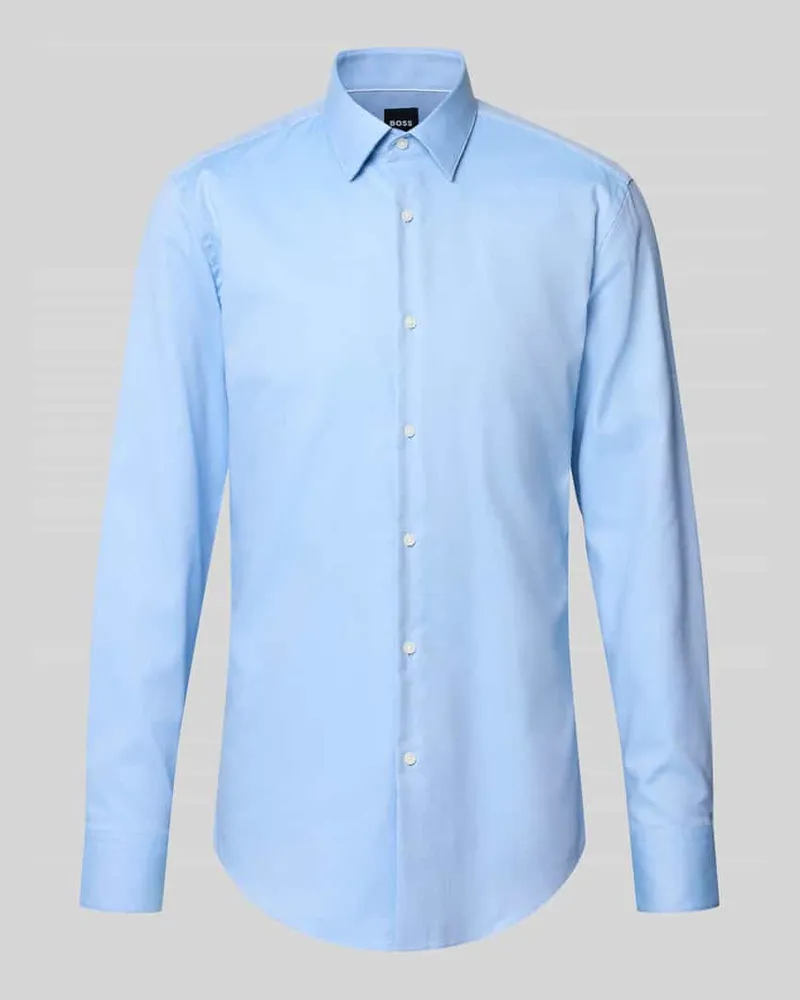 HUGO BOSS Slim Fit Businesshemd mit Kentkragen Bleu