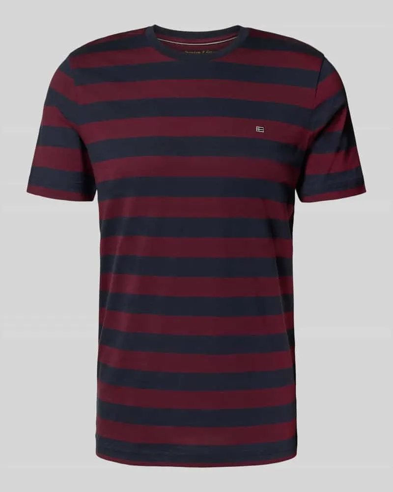 Christian Berg T-Shirt mit Rundhalsausschnitt Bordeaux