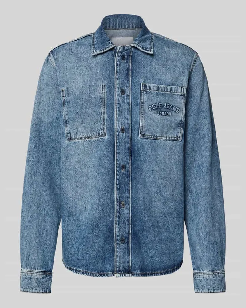 Pepe Jeans Loose Fit Jeanshemd aus reiner Baumwolle 