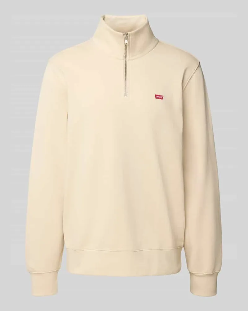 Levi's Sweatshirt mit Troyer-Kragen und Logo-Patch 