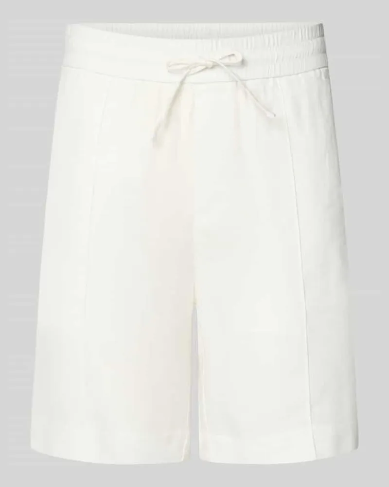HUGO BOSS Straight Fit Chinoshorts aus Leinen-Lyocell-Mix Modell 'CINO Offwhite