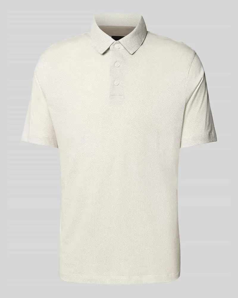 Armani Exchange Poloshirt mit kurzer Knopfleiste Offwhite