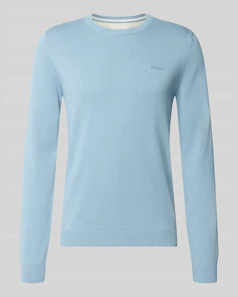 S.Oliver Regular Fit Pillover aus reiner Baumwolle Hellblau