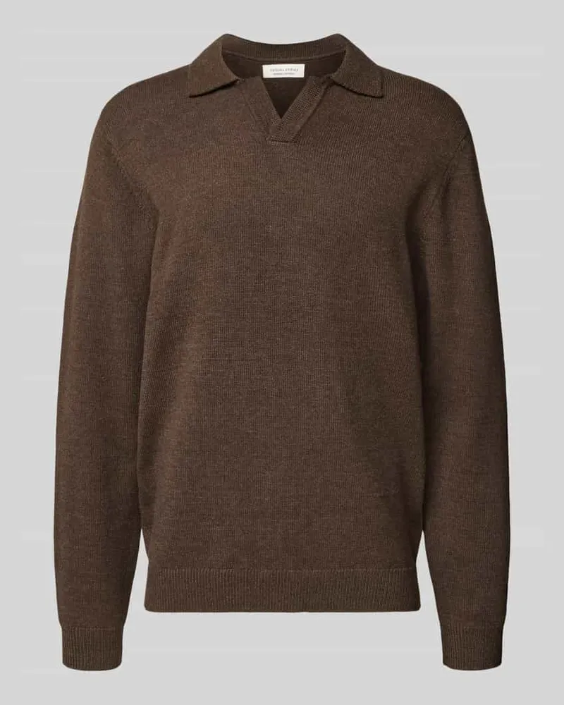 Casual Friday Regular Fit Longsleeve mit Polokragen Modell 'Karl 