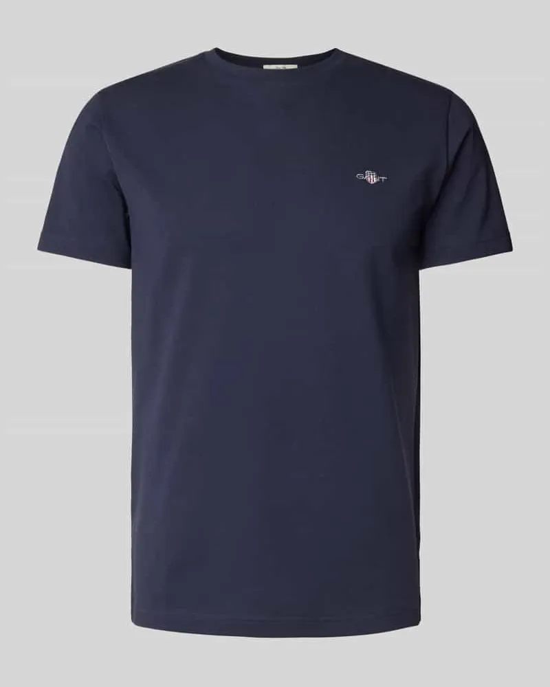 Gant Slim Fit T-Shirt mit Label-Stitching 