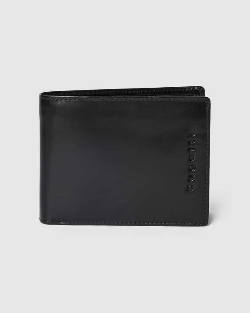 Bugatti Portemonnaie mit Label-Details Modell 'Romano Black