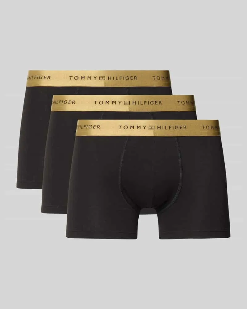 Tommy Hilfiger Regular Fit Trunks aus Baumwoll-Mix im 3er-Pack Gold