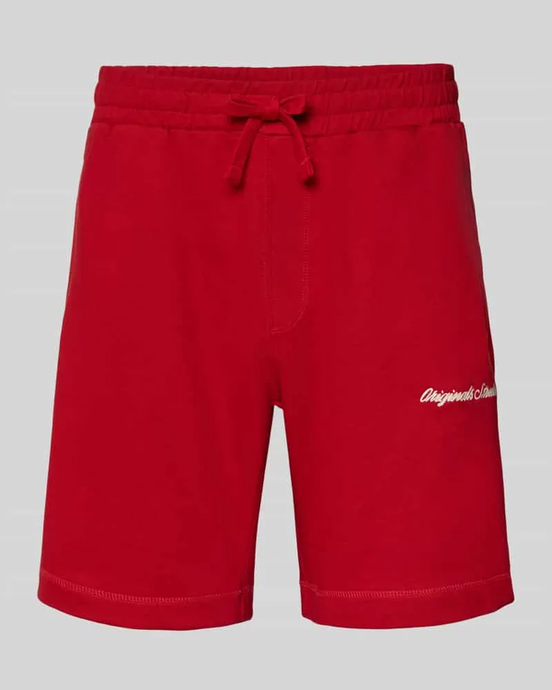 Jack & Jones Shorts mit Label-Stitching Modell 'KARL Rot