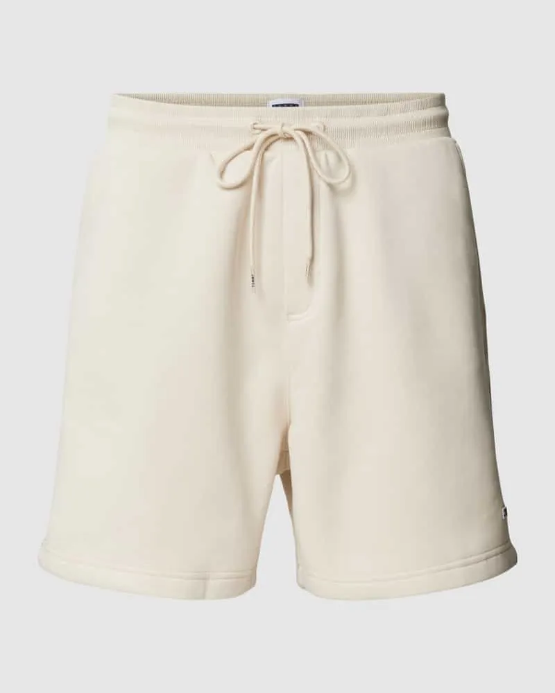 Tommy Hilfiger Regular Fit Sweatshorts mit Logo-Stitching Modell 'BEACH Beige