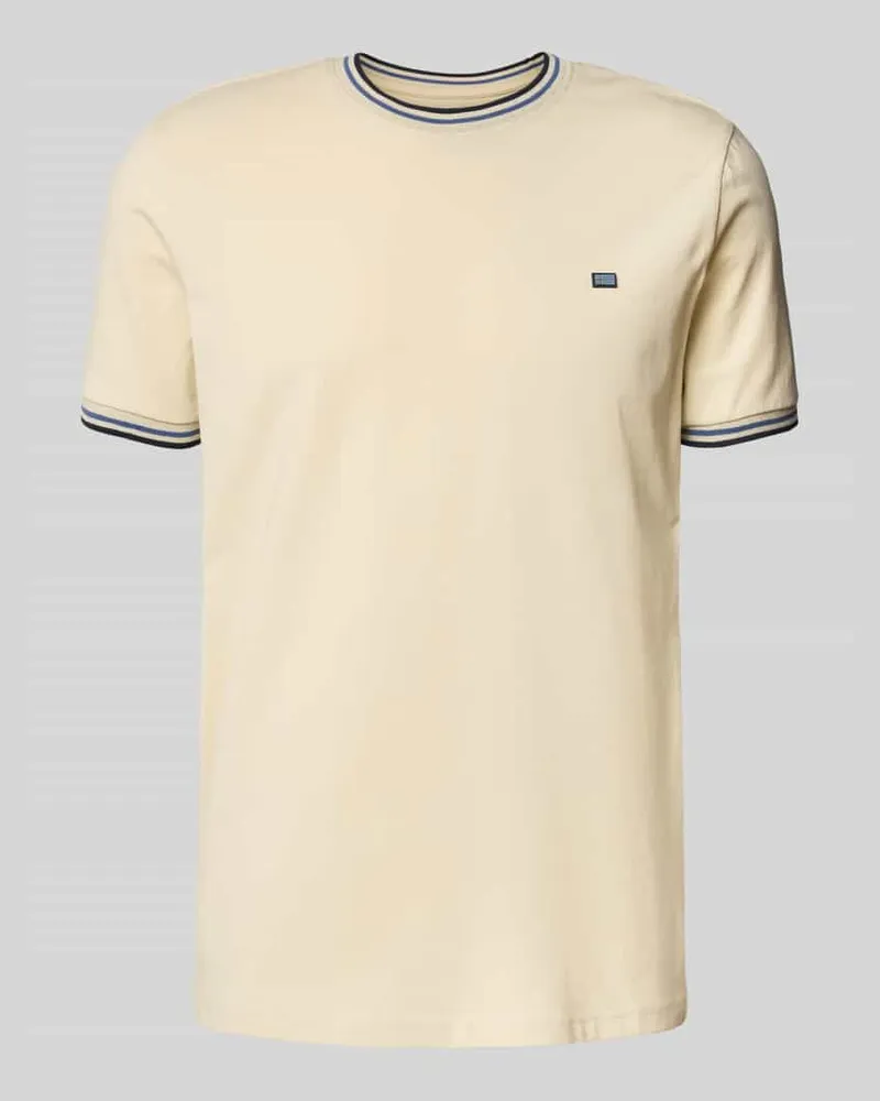 Christian Berg T-Shirt mit gerippten Abschlüssen 