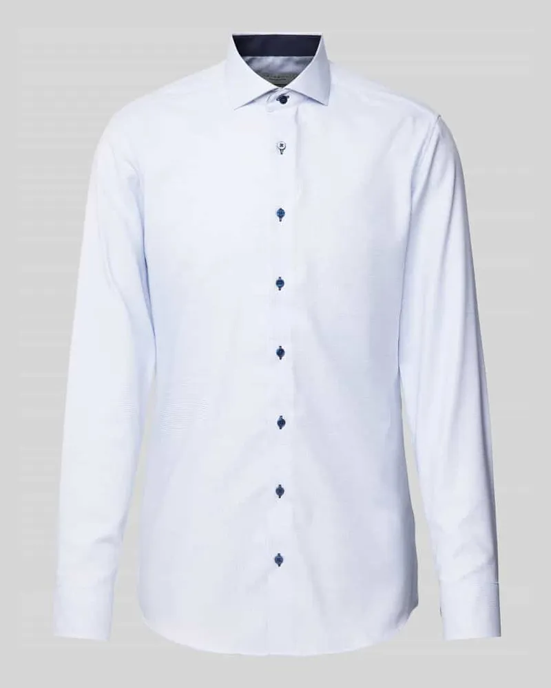 Eterna Slim Fit Businesshemd aus Uni Struktur 