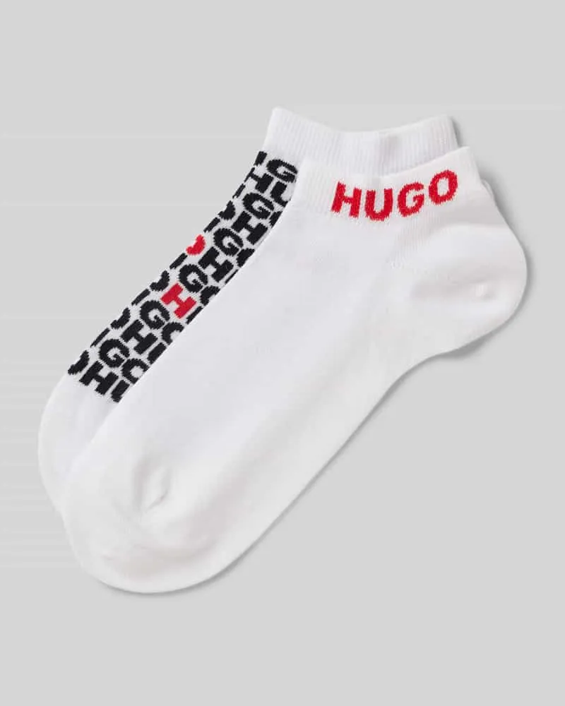 HUGO BOSS Sneakersocken mit Label-Detail im 2er-Pack 