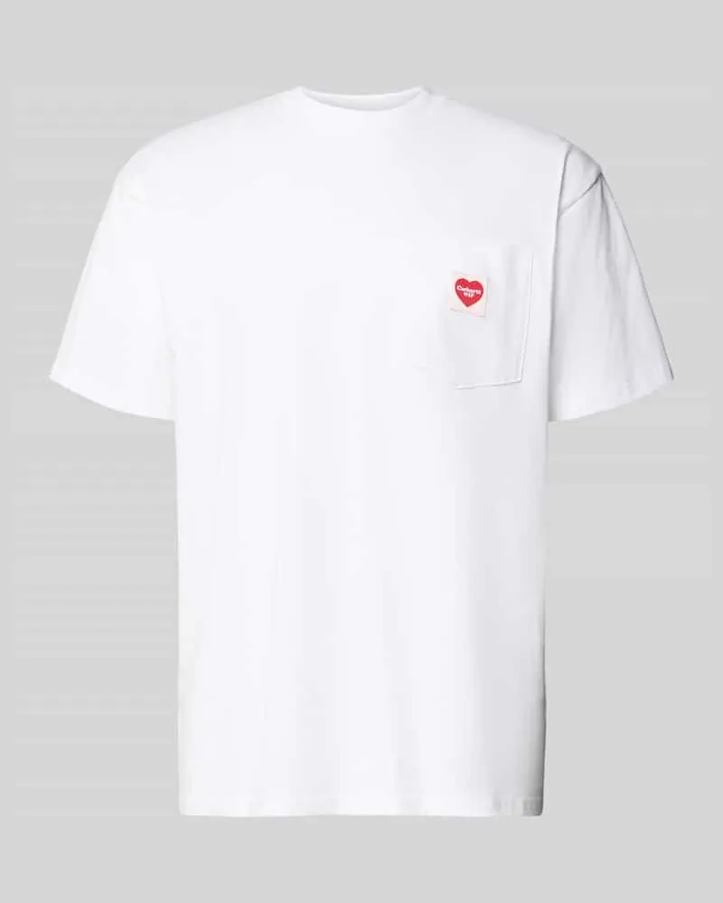 Carhartt WIP T-Shirt mit Brusttasche und Label-Patch Weiss