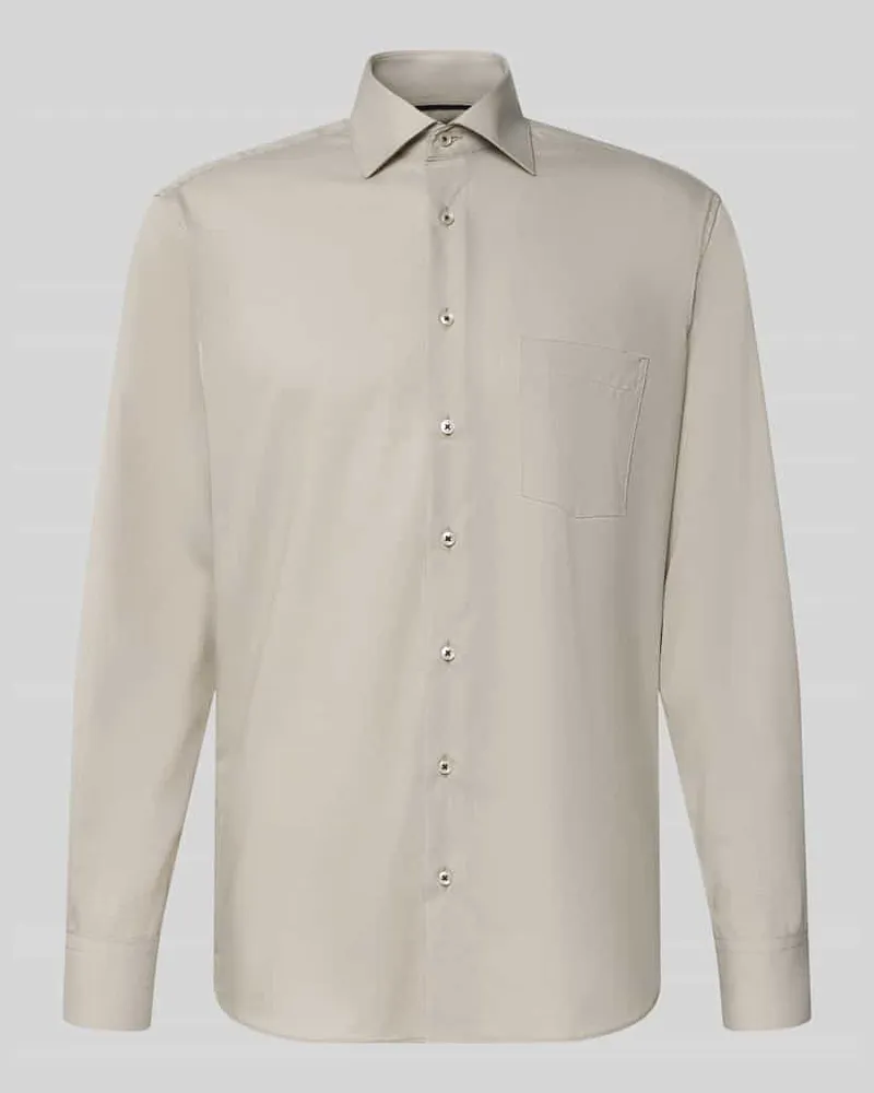 Eterna Regular Fit Business-Hemd mit Kentkragen Sand