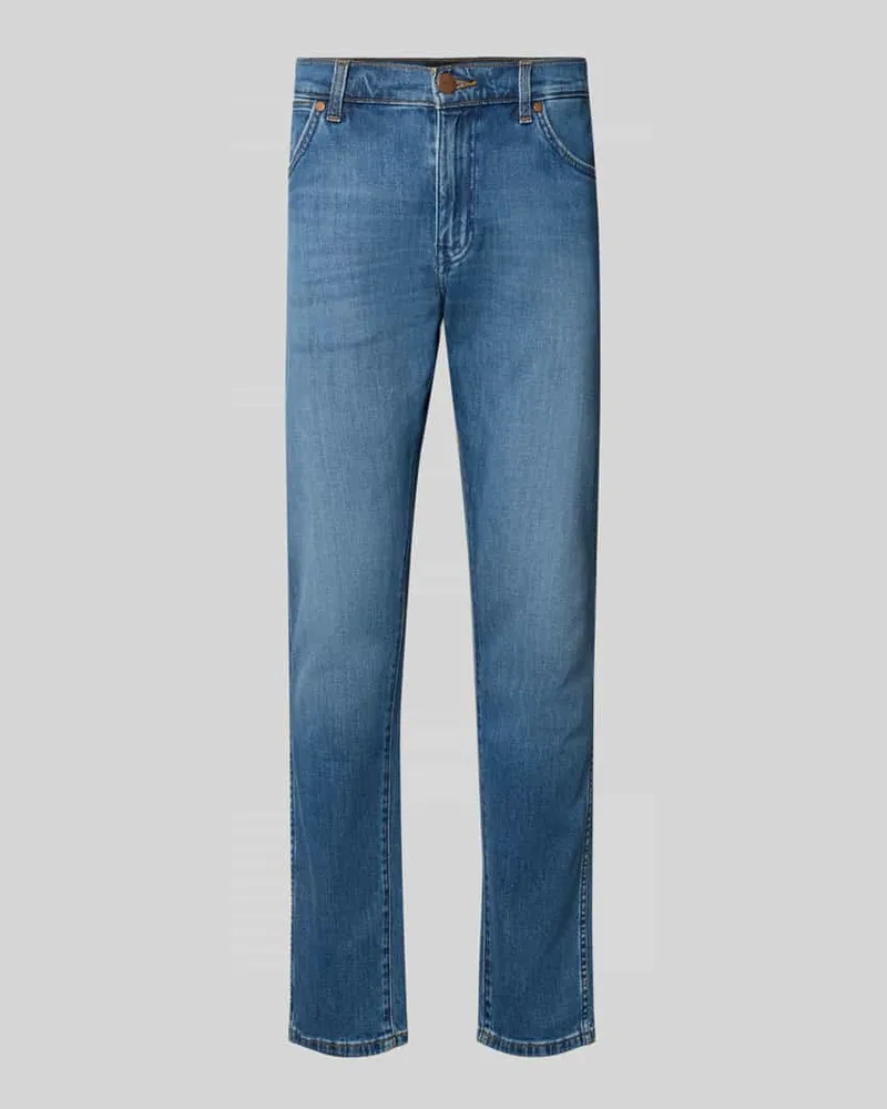 Wrangler Regular Taper Jeans aus Baumwoll-Mix Modell 'Redford Jeansblau