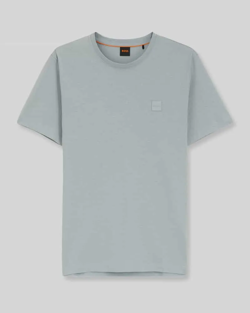 HUGO BOSS Regular Fit T-Shirt aus reiner Baumwolle Modell 'TALES Eisblau