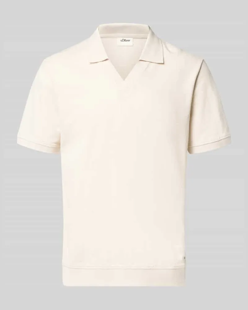 S.Oliver Regular Fit Poloshirt aus reiner Baumwolle Kitt