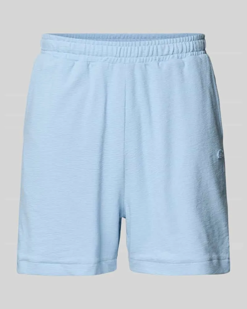 Lacoste Regular Fit Sweatshorts aus reiner Baumwolle Hellblau