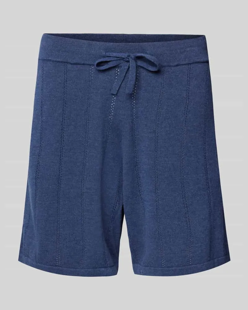 colours & sons Regular Fit Shorts mit Leinen-Anteil Marine