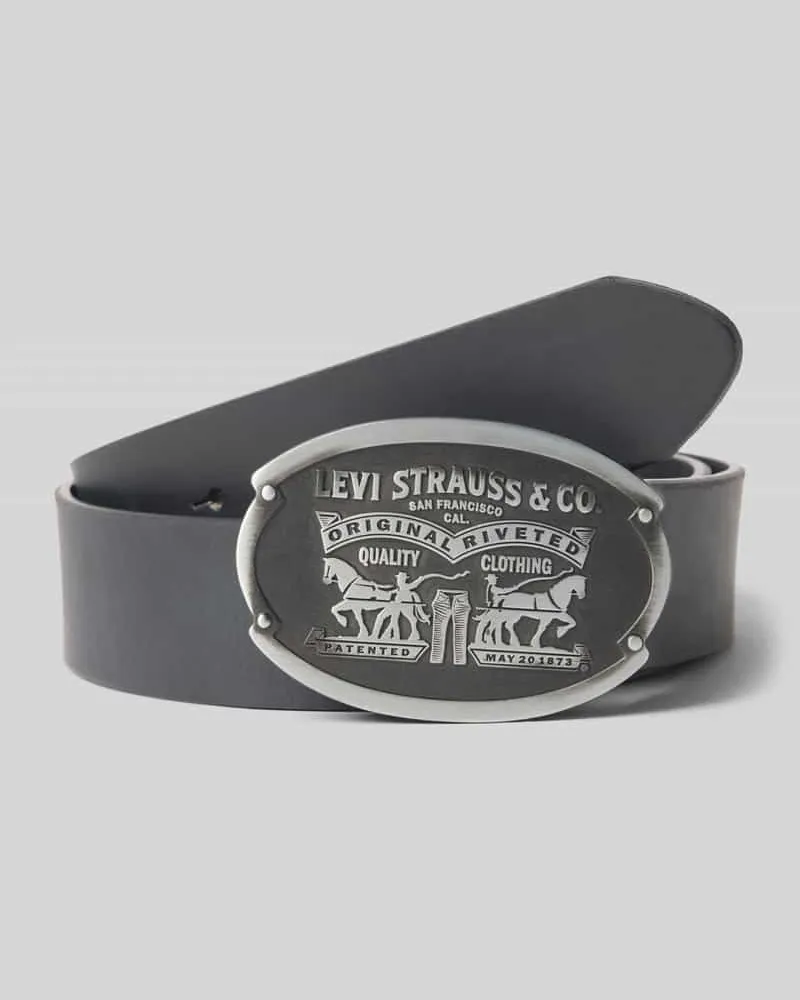 Levi's Ledergürtel aus echtem Rindsleder mit Logo-Prägung Modell 'Billy Black