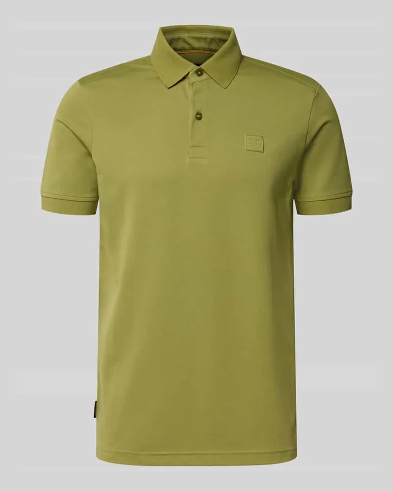 PME Legend Slim Fit Poloshirt mit Label-Detail Gruen