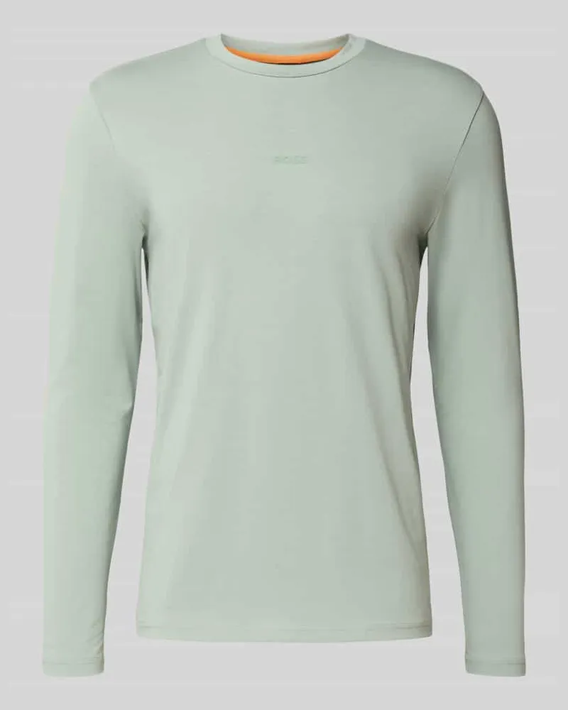 HUGO BOSS Regular Fit Langarmshirt aus Baumwoll-Mix Modell 'CHARK Mint