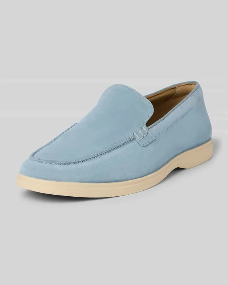 Clarks Slipper aus beschichtetem Leder Modell 'Torford Easy Hellblau