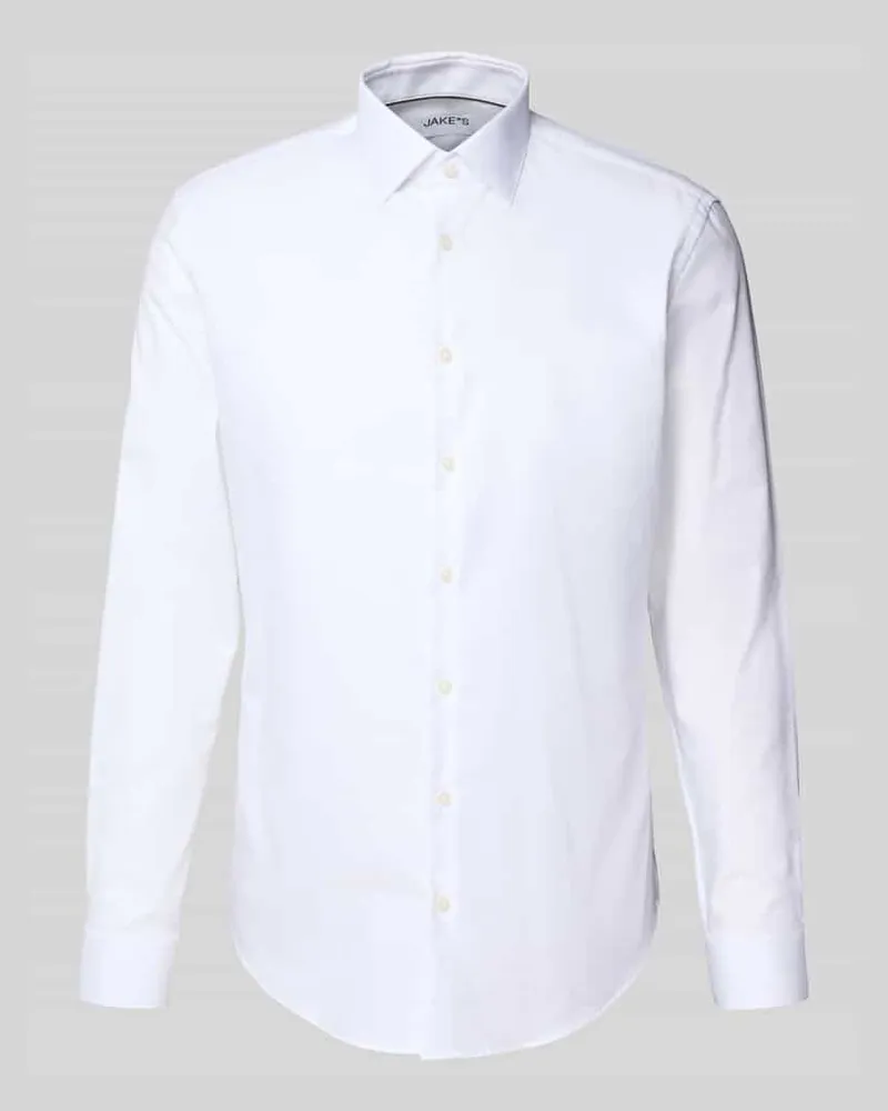 JAKE*S Slim Fit Business-Hemd mit Kentkragen 