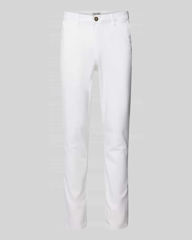 Jack & Jones Slim Fit Chino mit Gürtelschlaufen Modell 'MARCO BOWIE Weiss