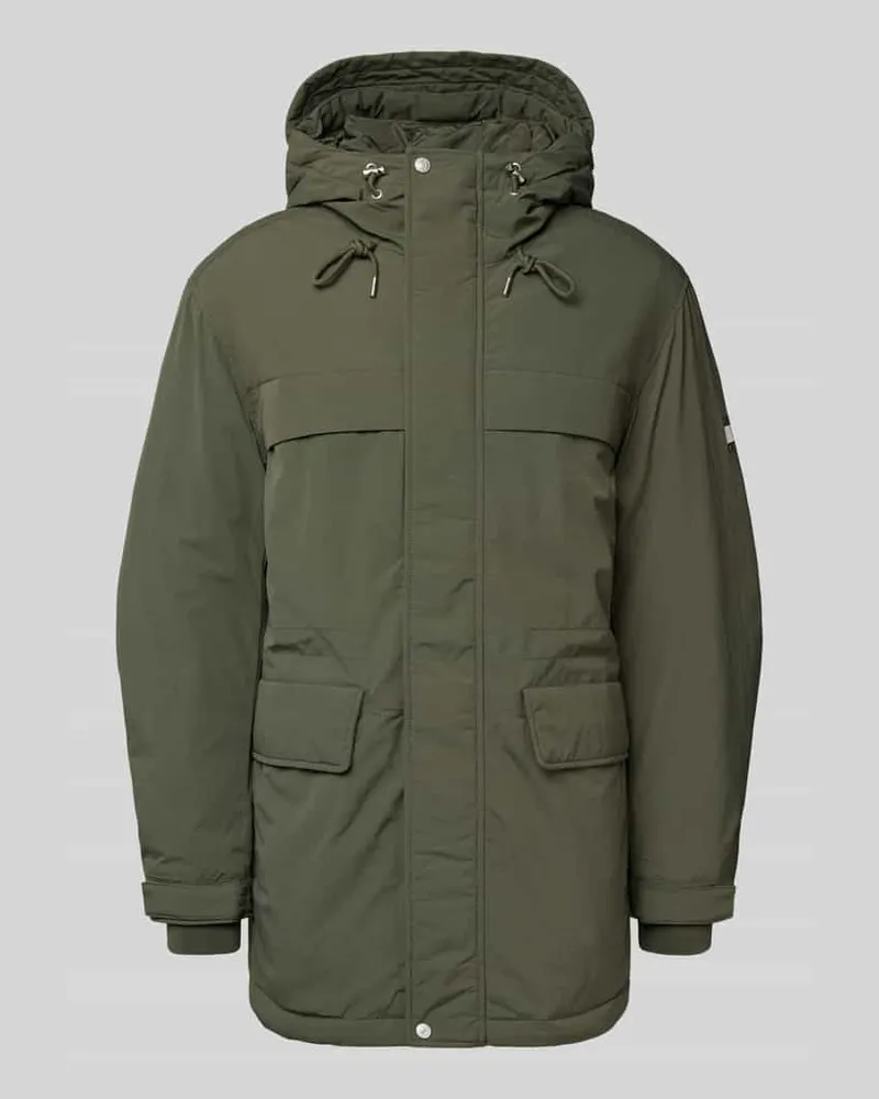 Tommy Hilfiger Regular Fit Parka mit Kapuze Modell 'CITY READY Dunkelgruen