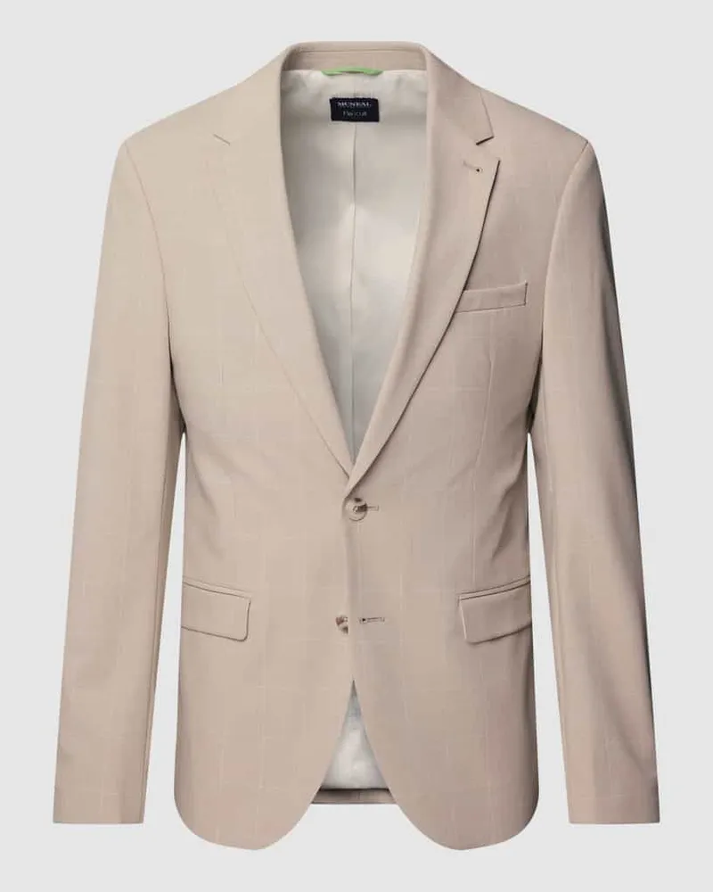McNeal 2-Knopf-Sakko mit Karomuster Beige