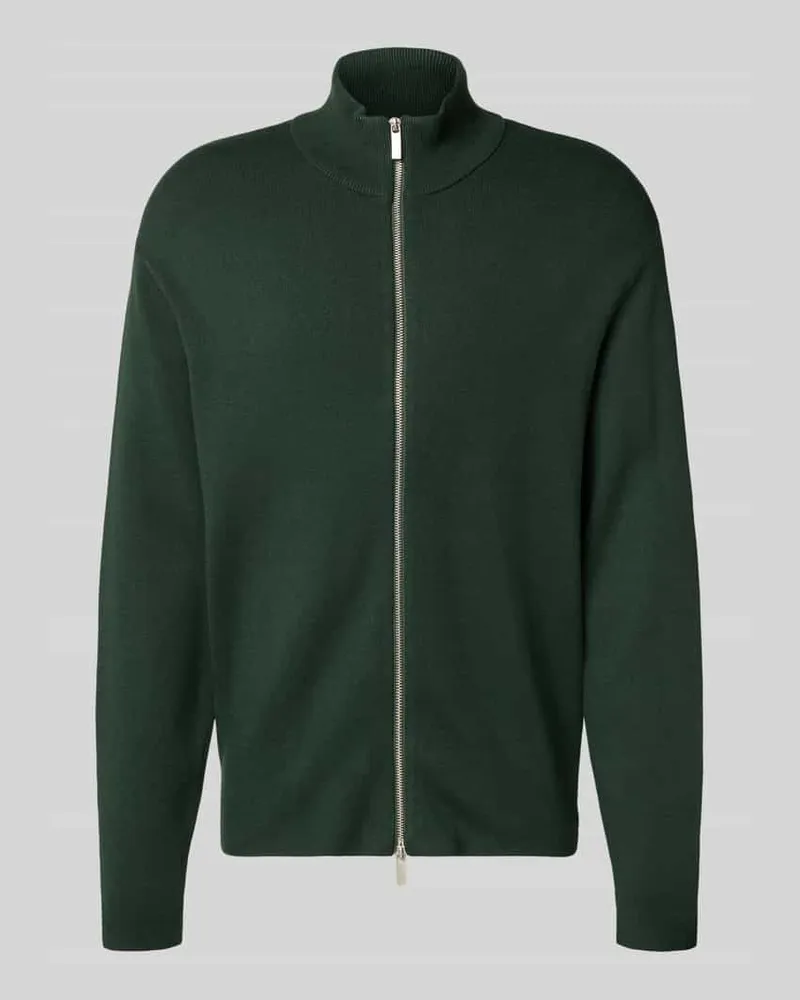 Selected Homme Relaxed Fit Strickjacke aus Viskose-Mix Modell 'TELLER Dunkelgruen