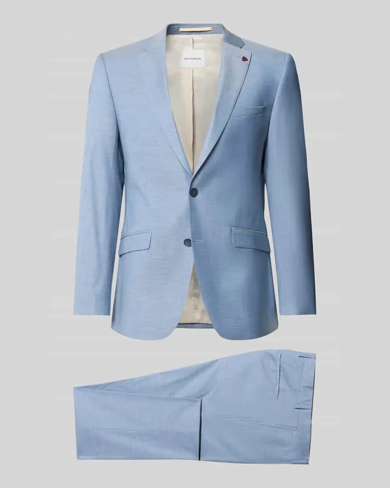 Roy Robson Slim Fit Anzug aus Schurwoll-Mix mit Viskose-Anteil Hellblau