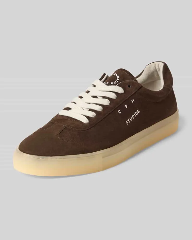 Copenhagen Ledersneaker mit Label-Print Modell 'Retro 