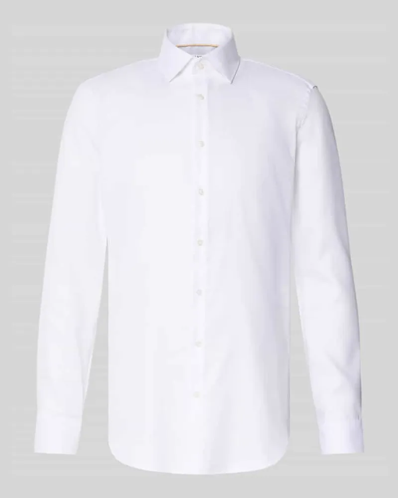JAKE*S Super Slim Fit Businesshemd aus Popeline 