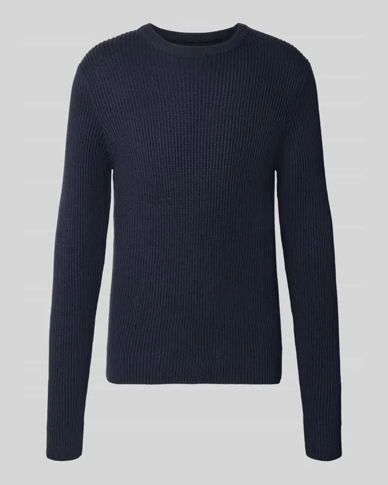Jack & Jones Strickpullover mit Rundhalsausschnitt Modell 'PANNEL Marine