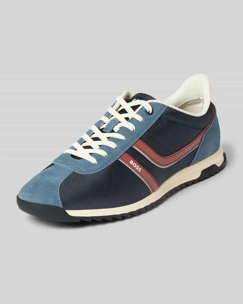 HUGO BOSS Sneaker mit Label-Print Modell 'ZAYN_TENN_BNYMI Marine