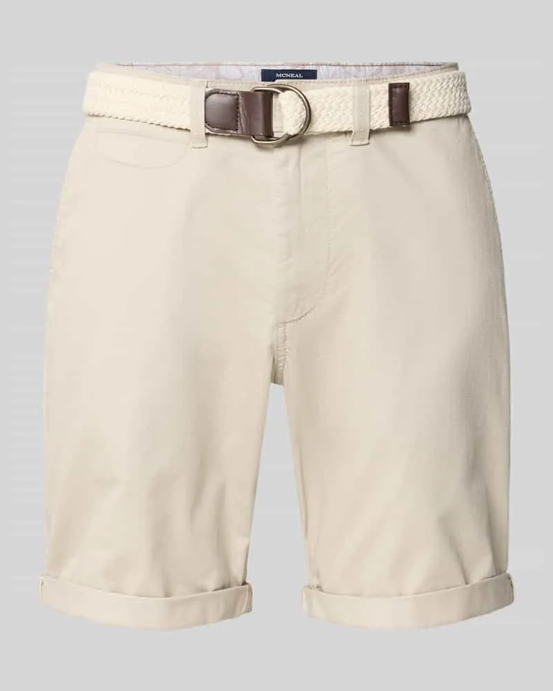 McNeal Bermudas mit Gürtel und Eingrifftaschen Ecru