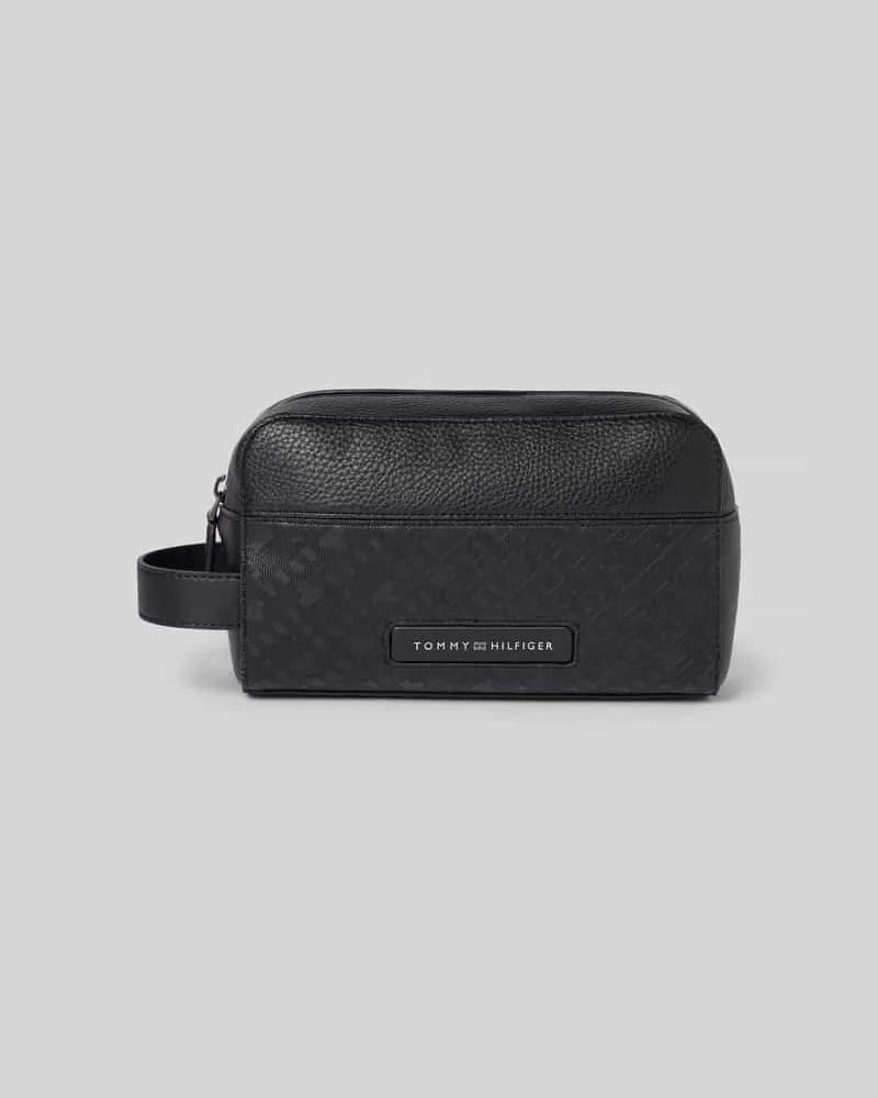 Tommy Hilfiger Kulturtasche mit Label-Detail Black