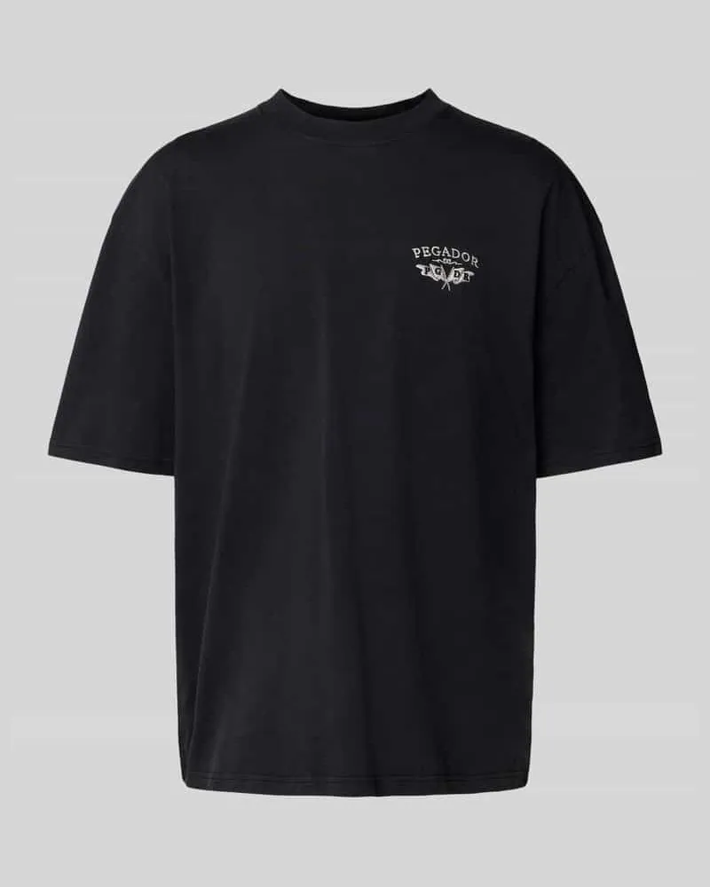 PEGADOR Oversized T-Shirt mit Label-Stitching Modell 'Hamker 