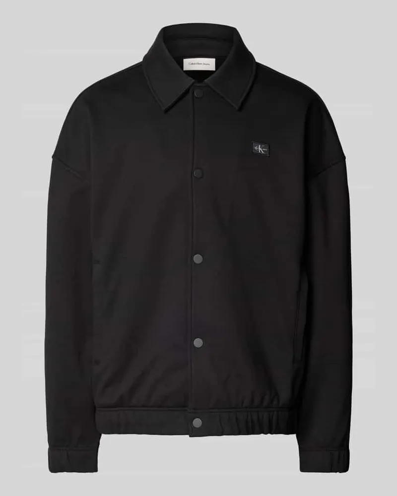 Calvin Klein Sweatjacke mit Label-Patch Black