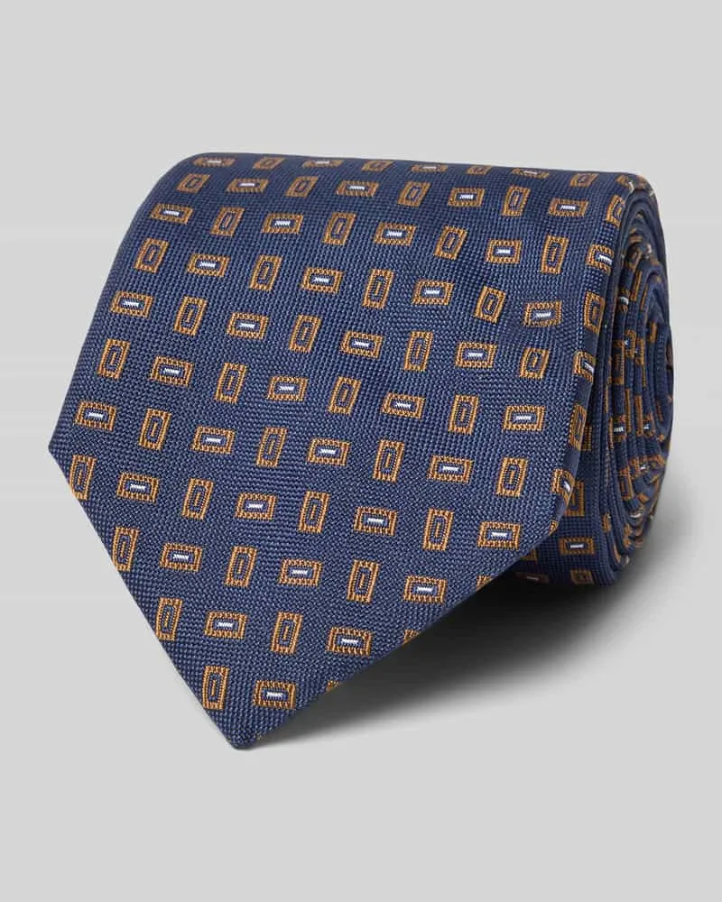 Altea Krawatte aus reiner Seide mit Label-Detail Marine