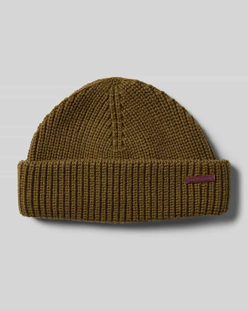 Barbour Beanie mit Woll-Anteil Modell 'MOSELY Oliv