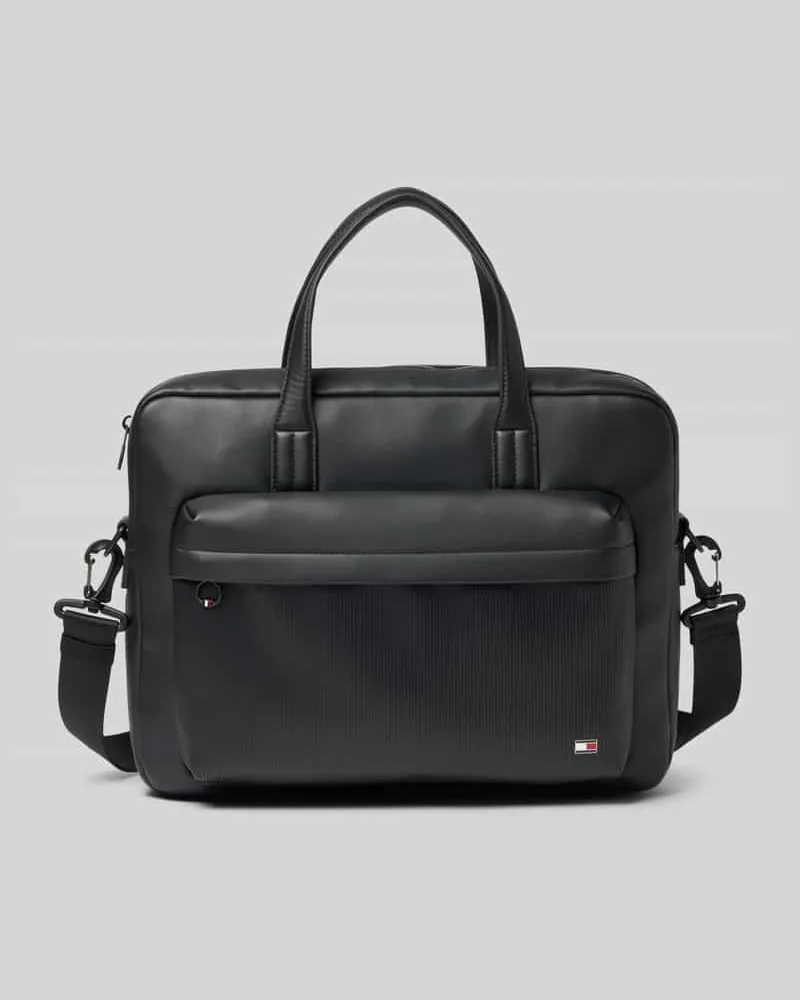 Tommy Hilfiger Laptoptasche mit abnehmbarem, verstellbarem Schulterriemen Black
