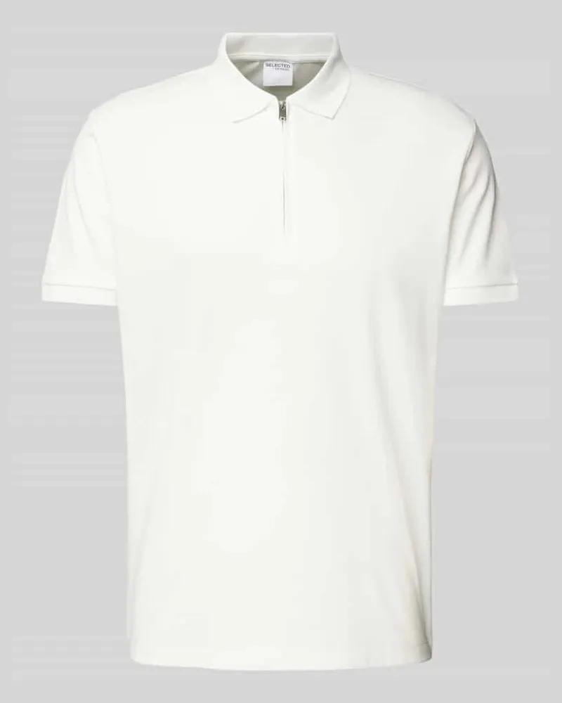 Selected Homme Poloshirt mit kurzem Reißverschluss 