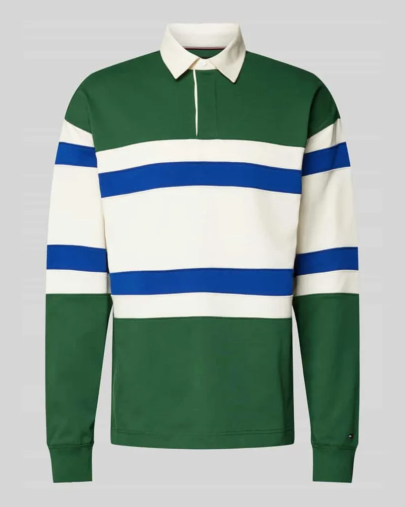 Tommy Hilfiger Sweatshirt mit Kentkragen Hellgruen