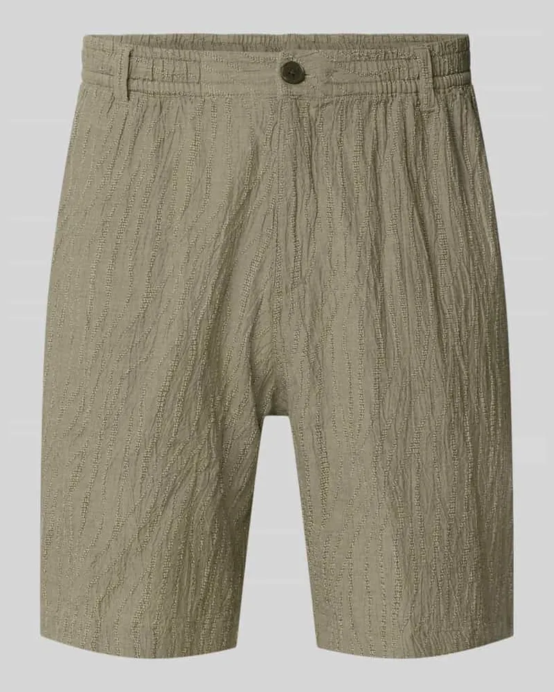 Jack & Jones Shorts mit Strukturmuster Modell 'BILL Oliv